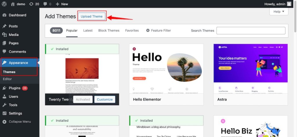 Theme Installation Theme Documentation - WPEnjoy
