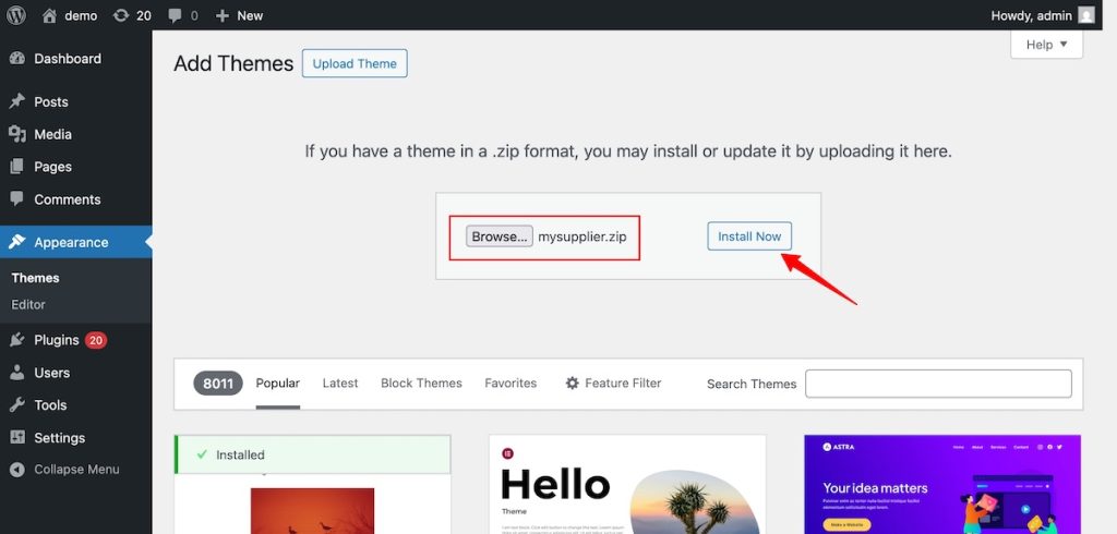 Theme Installation Theme Documentation - WPEnjoy