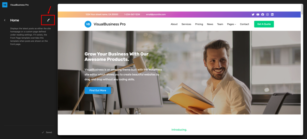 VisualBusiness Pro Theme Documentation - WPEnjoy