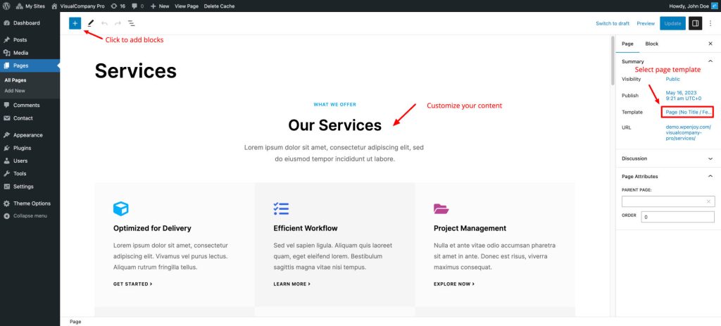 VisualCompany Pro Theme Documentation - WPEnjoy