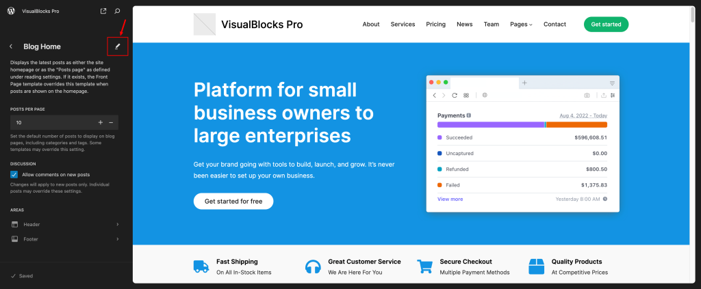 VisualBlocks Theme Documentation - WPEnjoy